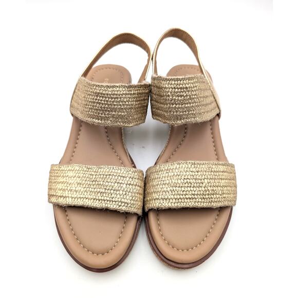 Easy Spirit Susana Slingback Wedge Sandals Women's Gold Size US8M EU38.5 - Picture 5 of 12